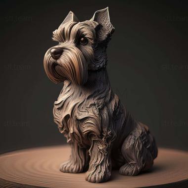 3D model Zwergschnauzer dog (STL)